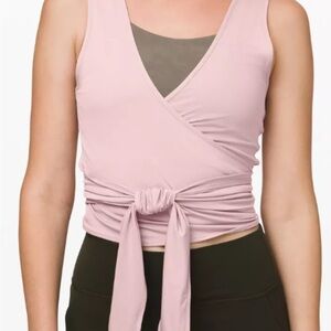 Lululemon Athletica white Wrap Crop Top